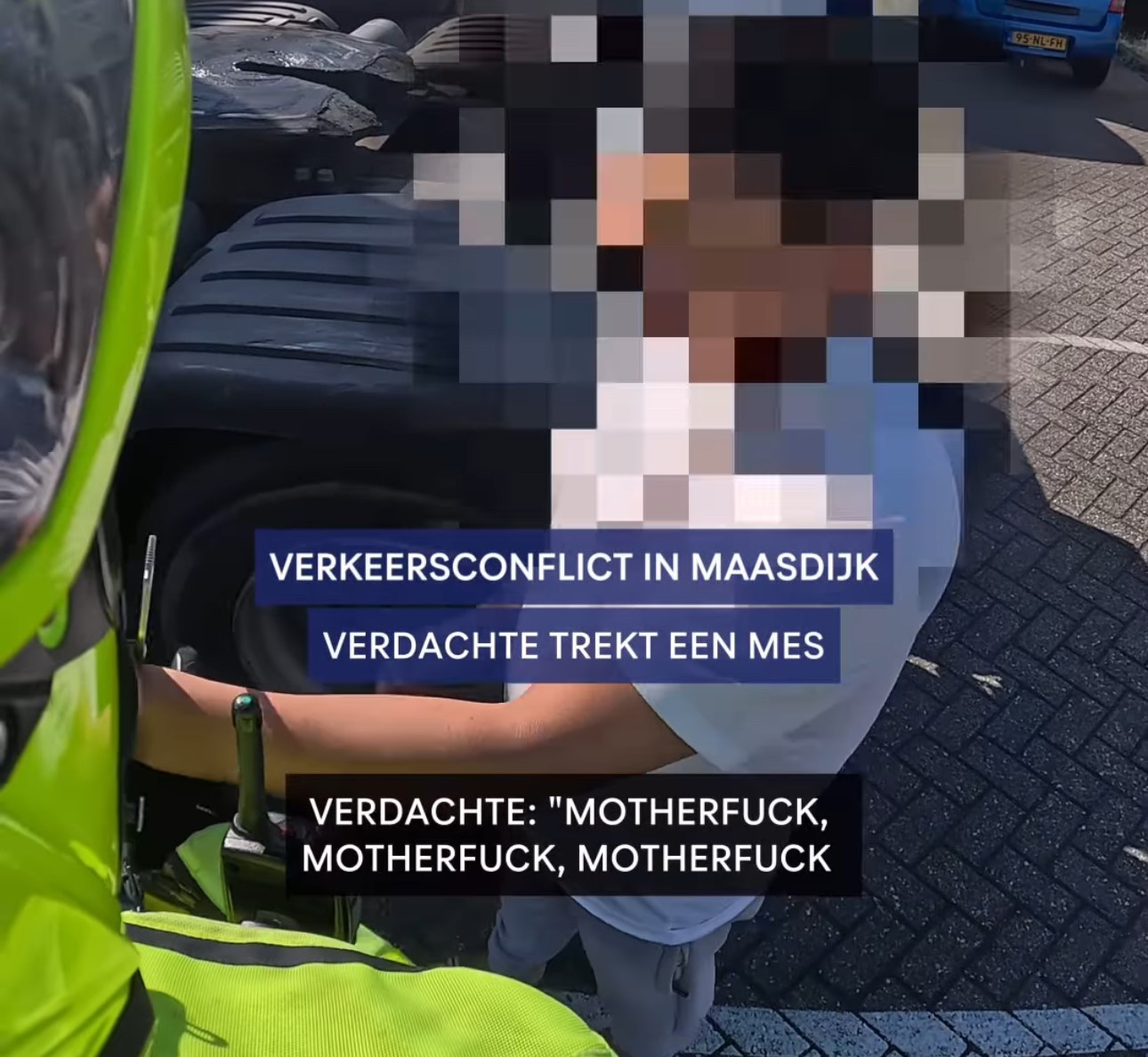 Verkeersconflict met vleesmes tussen vrachtwagenchauffeurs in Maasdijk escaleert