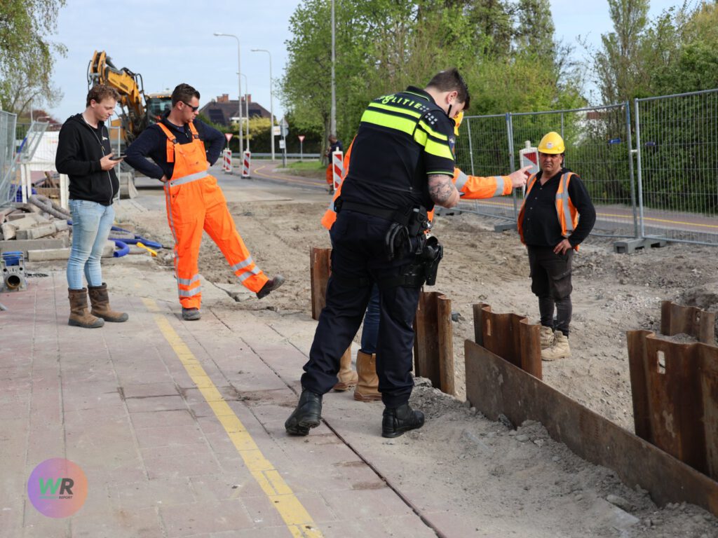 Gasleiding geraakt bij werkzaamheden op de Zwartendijk in Naaldwijk